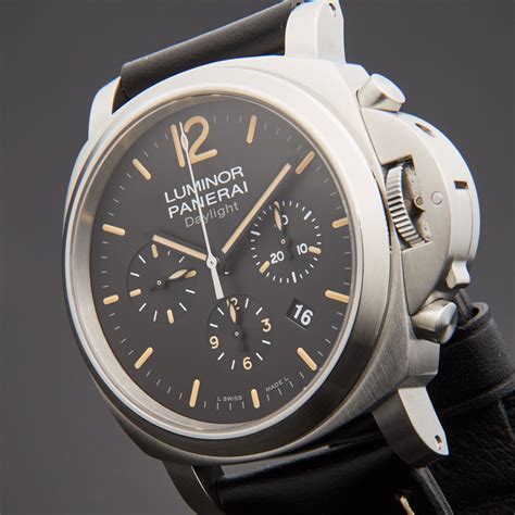 panerai gmt silver|Panerai luminor chrono daylight 44mm.